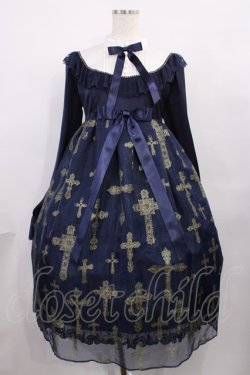 画像1: Angelic Pretty / Holy Rosaryワンピース Free ネイビー H-25-12-08-1010-AP-OP-NS-ZH