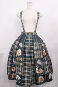 Forest Wardrobe（海外ロリータブランド） / Bouquet Plaid Strap Skirt XL グリーン H-25-12-08-1016-LO-SK-NS-ZH