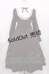 Innocent World / 丸衿ヨークワンピース L ボルドー H-25-12-08-1019-IW-OP-NS-ZH