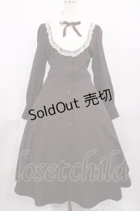 Innocent World / 丸衿ヨークワンピース L ボルドー H-25-12-08-1019-IW-OP-NS-ZH