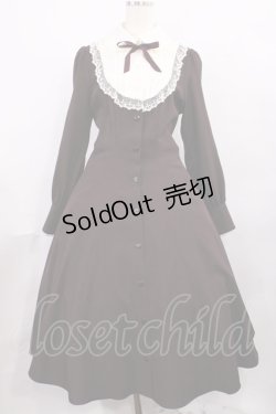 画像1: Innocent World / 丸衿ヨークワンピース L ボルドー H-25-12-08-1019-IW-OP-NS-ZH