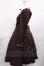 画像2: Innocent World / 丸衿ヨークワンピース L ボルドー H-25-12-08-1019-IW-OP-NS-ZH (2)