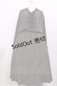 INGEBORG / ドットリボンワンピース Free ブラック H-25-12-08-1020-LO-OP-NS-ZH