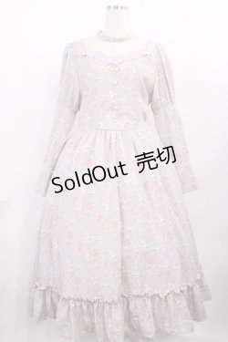 画像1: Kurumi Collaboration / 花柄クラシカルワンピース L ラベンダー H-25-12-08-1021-LO-OP-NS-ZH