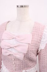 画像3: Lolime by mellfy memory / twinkle tweed ワンピース M PINK H-25-12-08-1022-LO-OP-NS-ZH (3)