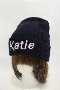 Katie / RIB LOGO watch cap  ブラック H-25-12-08-018-LO-AC-KB-ZH