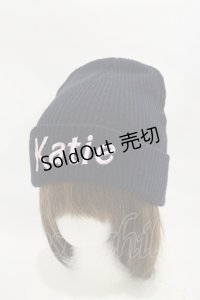 Katie / RIB LOGO watch cap  ブラック H-25-12-08-018-LO-AC-KB-ZH