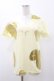 画像1: Q-pot. / cheese Tシャツ  イエロー H-25-12-08-048-QP-TO-KB-ZH (1)