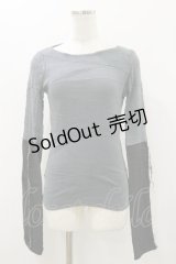 Na+H / 切替トップス  グレー×ブラック H-25-12-08-049-PU-TO-KB-ZH