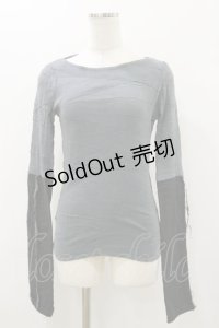 Na+H / 切替トップス  グレー×ブラック H-25-12-08-049-PU-TO-KB-ZH