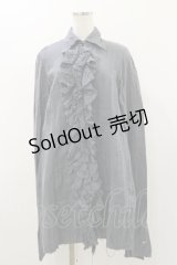 alice auaa / ガーゼフリルロングブラウス  グレー H-25-12-08-050-AA-BL-KB-ZH