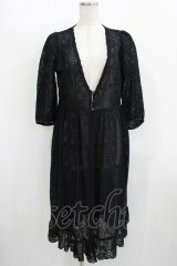 axes femme / 総レースガウン M ブラック H-25-12-09-029-AX-TO-NS-ZH