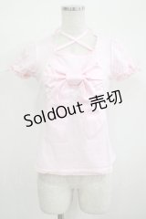 Angelic Pretty / 乙女サテンリボンカットソー Free ピンク H-25-12-09-037-AP-TO-NS-ZH