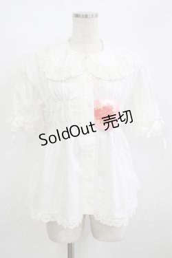 画像1: BABY,THE STARS SHINE BRIGHT / 半袖ベビードールブラウス Free オフ白 H-25-12-09-038-BA-BL-NS-ZH