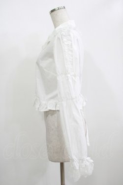 画像2: DearMyLoveEmily / ミルフィーユレースショートブラウス LL オフ H-25-12-09-043-PU-BL-NS-ZH