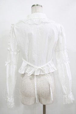 画像3: DearMyLoveEmily / ミルフィーユレースショートブラウス LL オフ H-25-12-09-043-PU-BL-NS-ZH