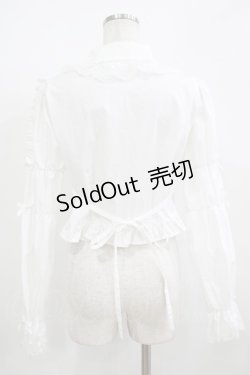 画像3: DearMyLoveEmily / ミルフィーユレースショートブラウス LL オフ H-25-12-09-043-PU-BL-NS-ZH