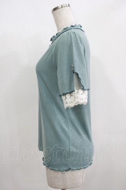 画像2: axes femme / メロウフリルリブニット M ミント H-25-12-09-044-AX-TO-NS-ZH