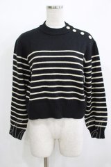 Fi.n.t / フレンチボーダーニットプルオーバー Free BLACK H-25-12-09-045-CA-TO-NS-ZH