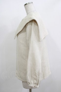 画像2: axes femme / 襟付きツイードプルオーバー M 生成り H-25-12-09-047-AX-TO-NS-ZH
