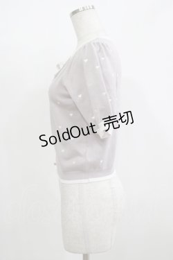 画像2: evelyn / 半袖ハートニット Free ピンク H-25-12-09-048-LO-TO-NS-ZH