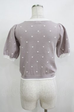 画像3: evelyn / 半袖ハートニット Free ピンク H-25-12-09-048-LO-TO-NS-ZH
