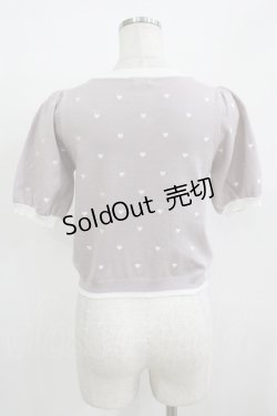 画像3: evelyn / 半袖ハートニット Free ピンク H-25-12-09-048-LO-TO-NS-ZH