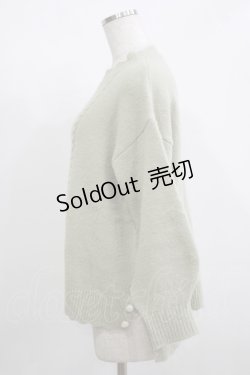 画像2: axes femme / 裾ボタンロングニットプルオーバー M グリーン H-25-12-09-049-AX-TO-NS-ZH