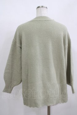 画像3: axes femme / 裾ボタンロングニットプルオーバー M グリーン H-25-12-09-049-AX-TO-NS-ZH