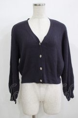 an another angelus / フレームローズ釦ニットカーディガン Free Navy H-25-12-09-050-CA-TO-NS-ZH