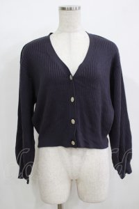 an another angelus / フレームローズ釦ニットカーディガン Free Navy H-25-12-09-050-CA-TO-NS-ZH