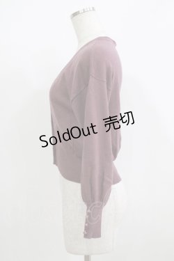 画像2: an another angelus / ボリュームスリーブVネックカーディガン Free Purple H-25-12-09-051-CA-TO-NS-ZH