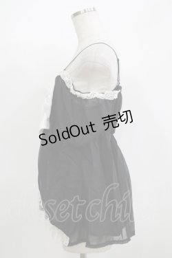 画像2: DearMyLove / レースリボントップス M ブラック H-25-12-09-053-EL-TO-NS-ZH