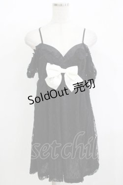 画像1: DearMyLove / レッグカバー付きワンピース M ブラック H-25-12-09-054-EL-OP-NS-ZH