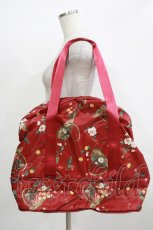 画像1: PINK HOUSE / 野ばらとチェリー柄ボストンバッグ  レッド H-25-12-09-055-LO-BG-NS-ZH (1)