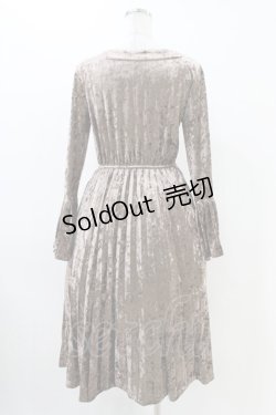 画像2: MARBLE / アンティークブローチ付きベルスリーブワンピース  スモーキーベージュ H-25-12-09-1034-GO-OP-KB-ZH