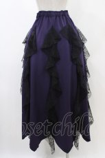 画像2: Qutie Frash / メッシュラインロングスカート  パープル H-25-12-09-1035-QU-SK-KB-ZH (2)