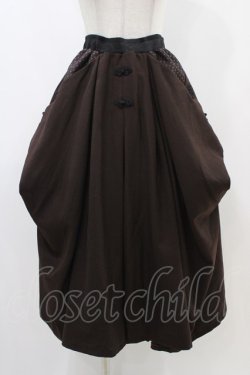 画像1: Qutie Frash / 袴ロングスカート  茶 H-25-12-09-1036-QU-SK-KB-ZH
