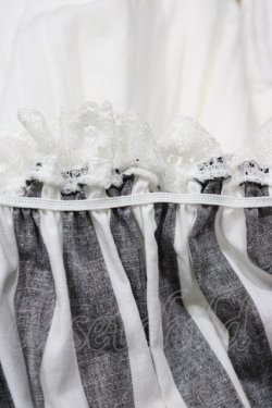 画像4: Dangerous nude / ストライプ切替ガーゼワンピース  アイボリー H-25-12-09-1038-PU-OP-KB-ZH