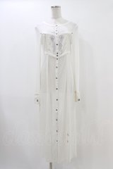 Rozen Kavalier / シアーロングカーディガン  白 H-25-12-09-1040-OO-TO-KB-ZH