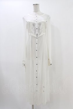 画像1: Rozen Kavalier / シアーロングカーディガン  白 H-25-12-09-1040-OO-TO-KB-ZH