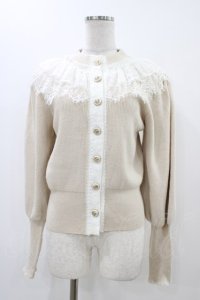MR corset / レースニットカーディガン  ベージュ H-25-12-09-1053-PU-TO-KB-ZH