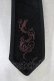 画像2: Ozz Croce / ベロア刺繍ネクタイ  黒 H-25-12-09-1009-OO-ZA-KB-ZH (2)