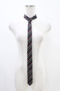 PEACE NOW / レジメンタルストライプネクタイ  ブラック/レッド H-25-12-09-1010-PU-ZA-NS-ZH