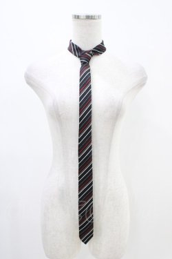 画像1: PEACE NOW / レジメンタルストライプネクタイ  ブラック/レッド H-25-12-09-1010-PU-ZA-NS-ZH