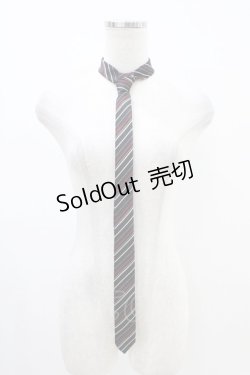 画像1: PEACE NOW / レジメンタルストライプネクタイ  ブラック/レッド H-25-12-09-1010-PU-ZA-NS-ZH