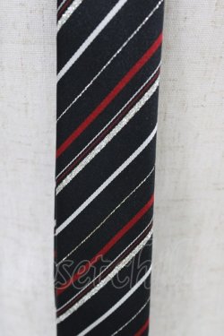 画像2: PEACE NOW / レジメンタルストライプネクタイ  ブラック/レッド H-25-12-09-1010-PU-ZA-NS-ZH