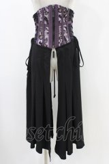 Qutie Frash / ロングオーバーコルセット  黒×紫 H-25-12-09-1013-QU-ZA-KB-ZH