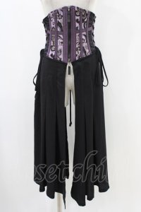 Qutie Frash / ロングオーバーコルセット  黒×紫 H-25-12-09-1013-QU-ZA-KB-ZH