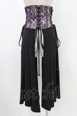 画像2: Qutie Frash / ロングオーバーコルセット  黒×紫 H-25-12-09-1013-QU-ZA-KB-ZH